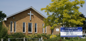 Front of the church building