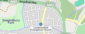 Map showing Longmeadow Evangelical Church